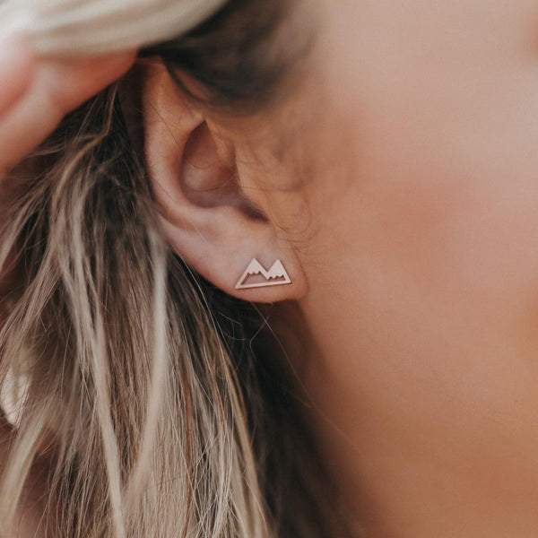 Mountain Stud Earrings – Mountain Mercantile Canmore