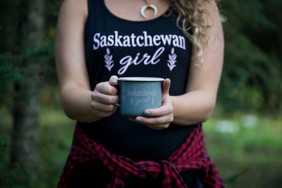 Saskatchewan Girl Camping Mug
