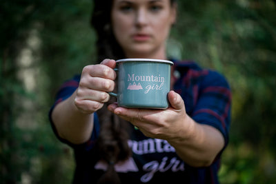 Mountain Girl Camping Mug