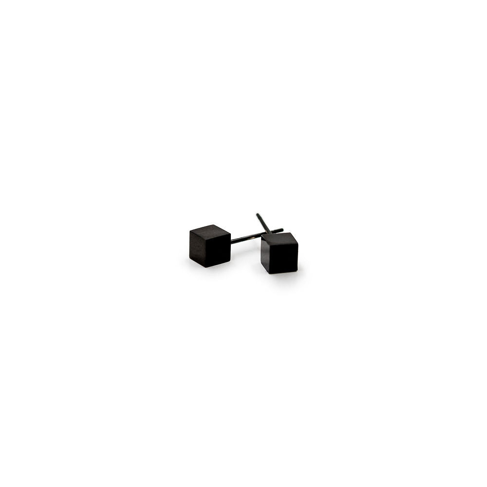 Black Cube Earrings